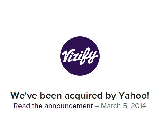 Yahoo tocmai a cumparat Vizify si-l va … inchide